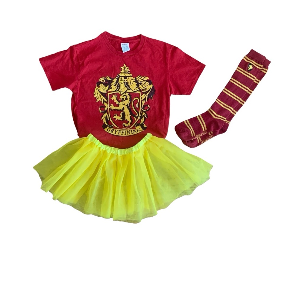 Harry Potter Gryffindor outfit, shirt, tutu & socks, adult small shirt